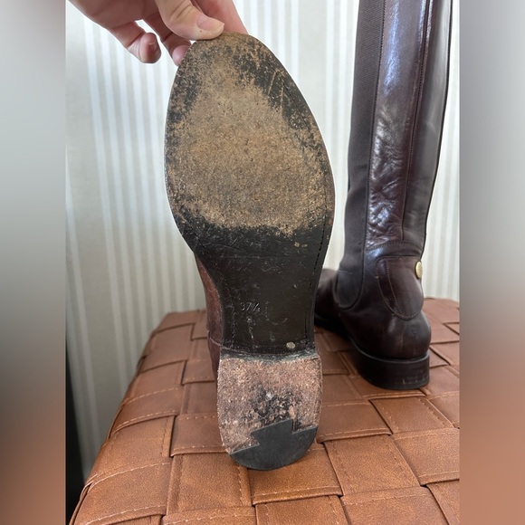 Alberto Fasciani Brown Italian Leather Riding Boots Women’s Size 37.5 - Picture 14 of 14